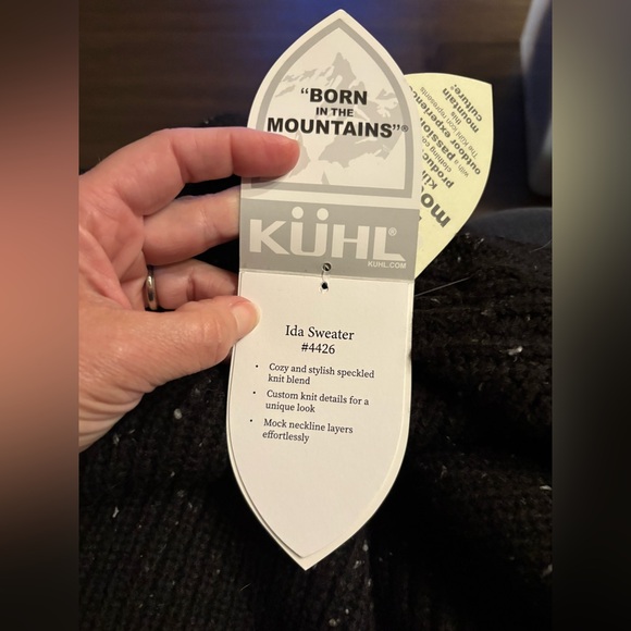 NWT Kuhl Ida Merino‎ blend sweater black/speckle XS - Picture 7 of 8